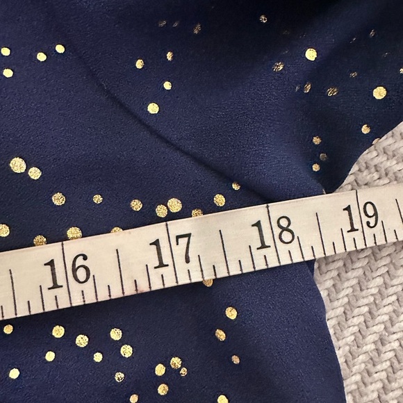 Hutch Anthropologie Navy Metallic Spotted Dres - Picture 3 of 4